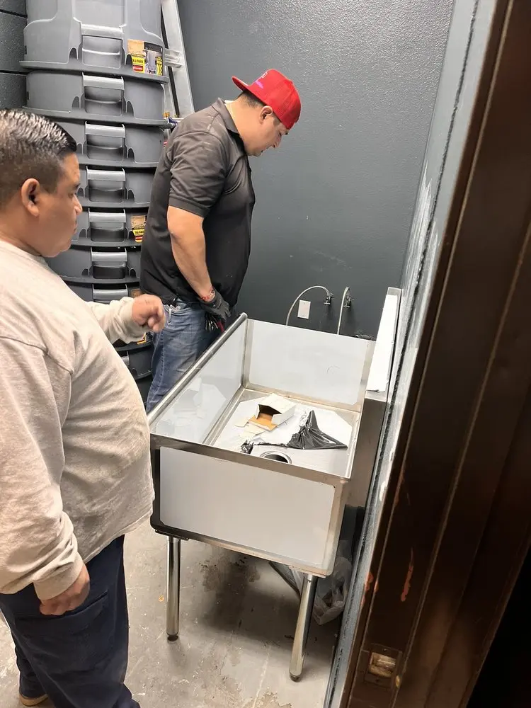 Commercial plumbing and sink installation in Cabazon